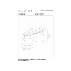 Lucide TRIGONO Plafondspot-Wit-2xGU10-50W-Metaal