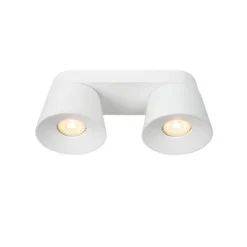 Lucide TRIGONO Plafondspot-Wit-2xGU10-50W-Metaal