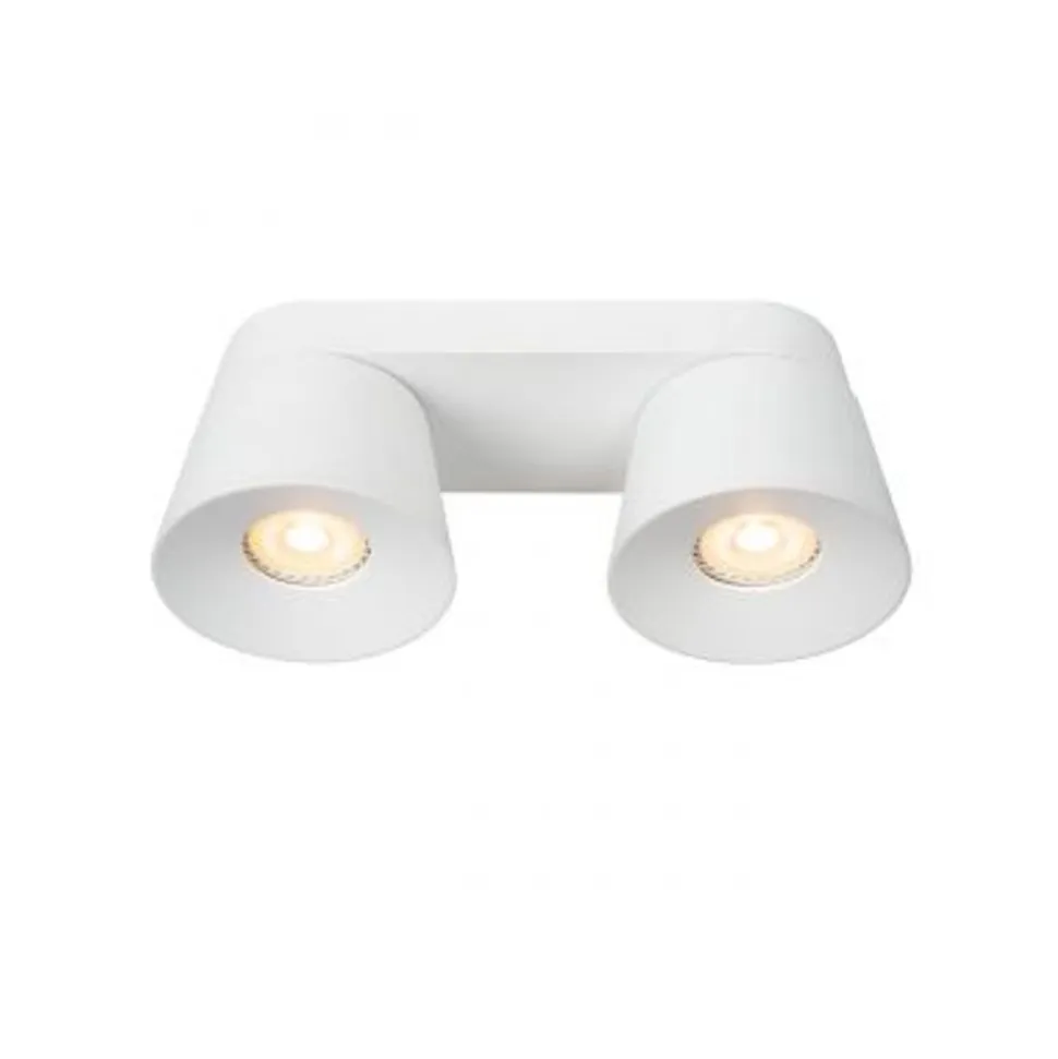 Lucide TRIGONO Plafondspot-Wit-2xGU10-50W-Metaal