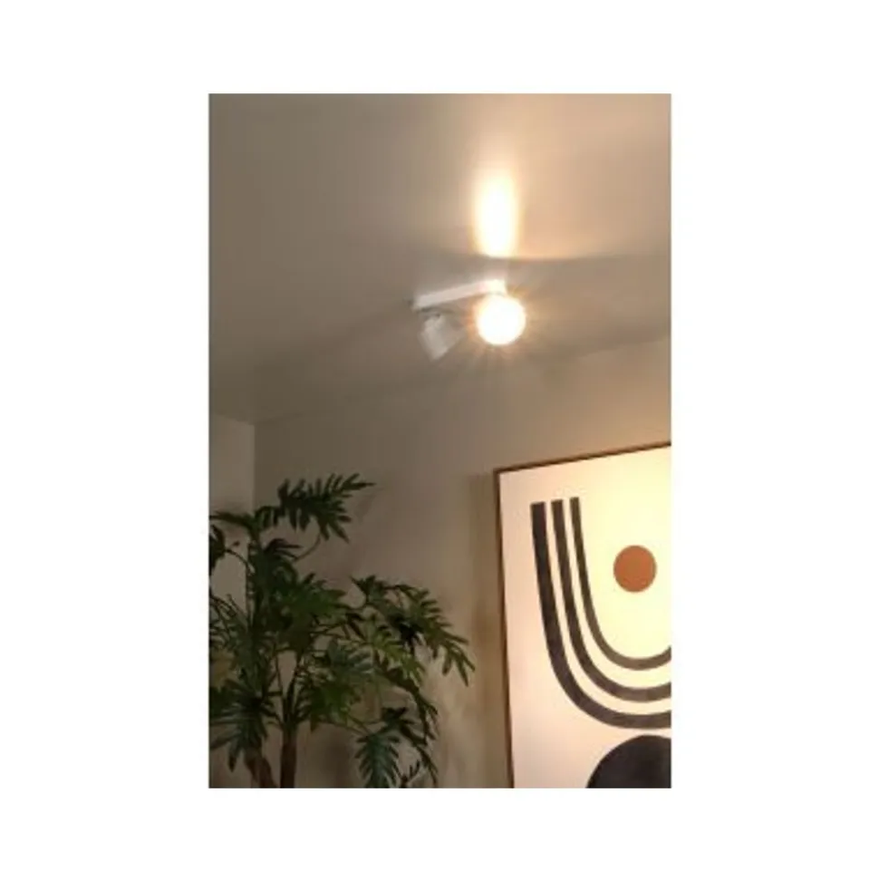 Lucide TRIGONO Plafondspot-Wit-2xGU10-50W-Metaal