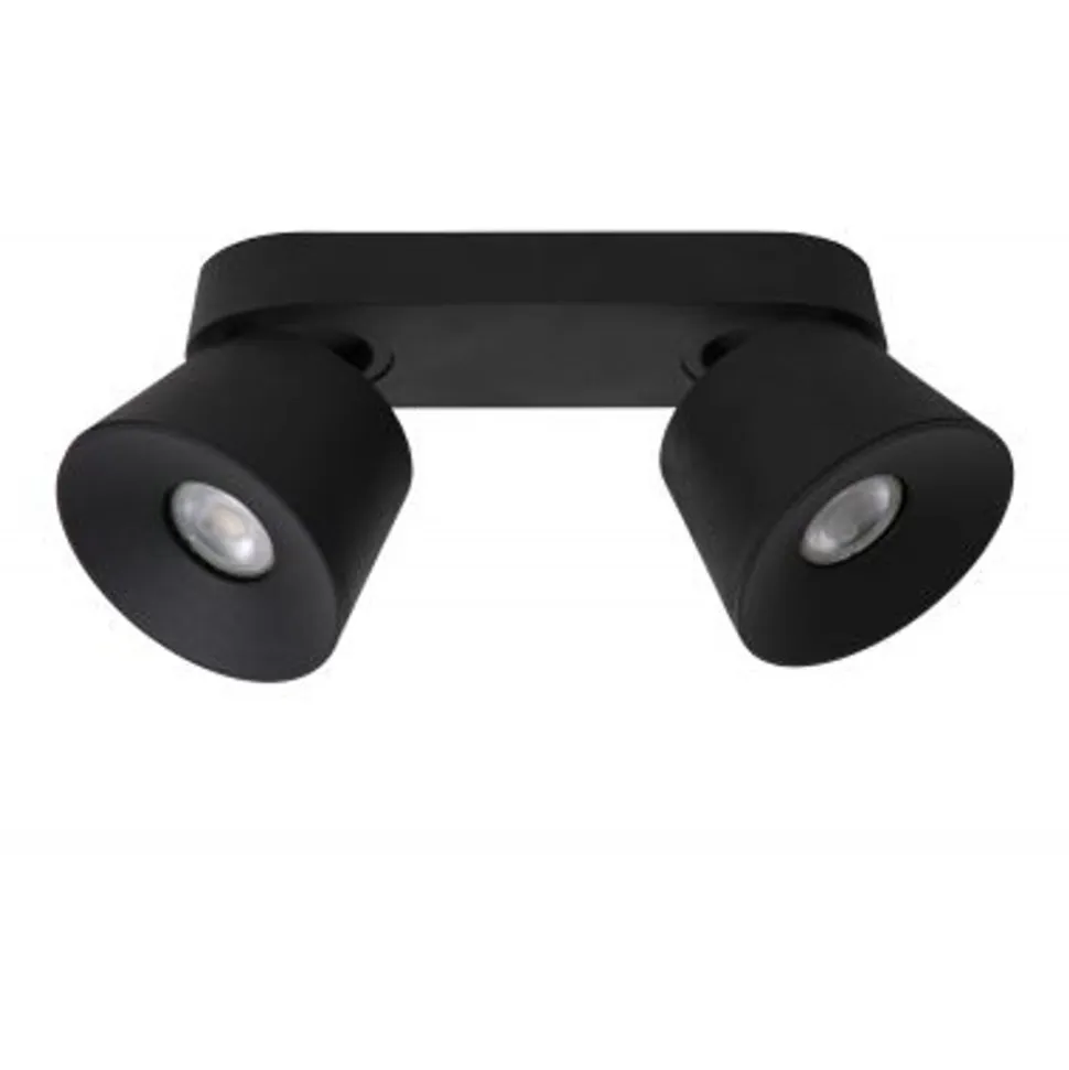 Lucide TRIGONO Plafondspot-Zwart-2xGU10-50W-Metaal