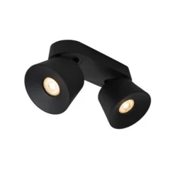 Lucide TRIGONO Plafondspot-Zwart-2xGU10-50W-Metaal