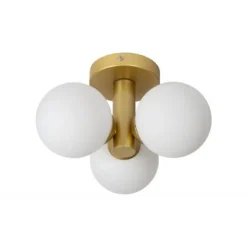 Lucide TRUDY Plafonnière Badk.-Mat Go.-Ø28-3xG9-40W-IP44