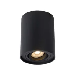 Lucide TUBE Spot Opbouw GU10 Rond D9.6 H12.5cm Zwart