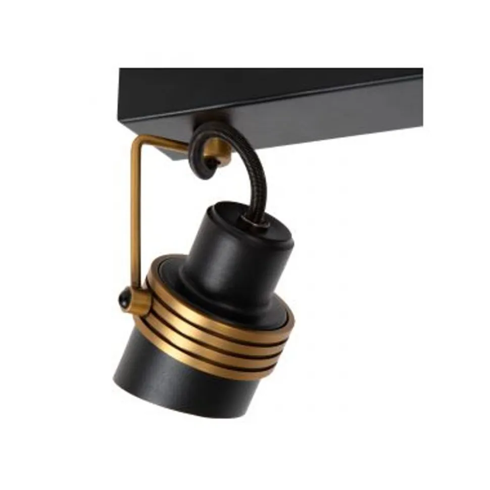 Lucide TUNDRAN Plafondspot-Zwart-2xGU10-5W-Metaal