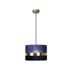 Lucide TUSSE. Hanglamp-Blauw-1xE27-60W-Linnen