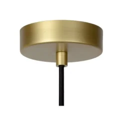 Lucide TUSSE. Hanglamp-Roze-1xE27-60W-Linnen