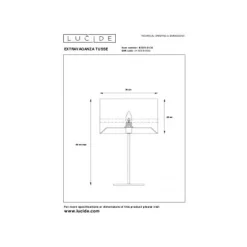 Lucide TUSSE. Tafellamp-Blauw-Ø30-1xE14-40W-Linnen