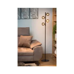 Lucide TYCHO - Vloerlamp - 4xG9 - Zwart