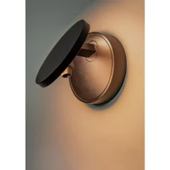 Lucide UFOR Wandlamp-Zwart-LED Dimb.-5,7W-1800K/3000K