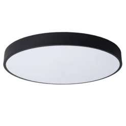 Lucide UNAR Plafonnière-Zwart-Ø49,5-LED Dimb.-36W-2700K