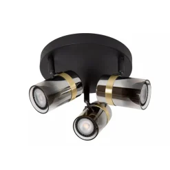 Lucide UPTON Plafondspot-Fumé-3xGU10-40W-Glas