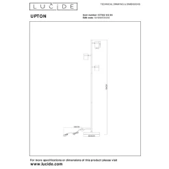 Lucide UPTON Vloerlamp-Fumé-3xGU10-40W-Glas