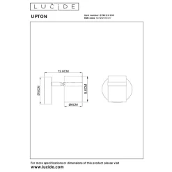 Lucide UPTON Wandspot-Fumé-1xGU10-40W-Glas