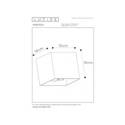 Lucide VERTIGO Wandlamp-Zwart-LED Dimb.-6W-2700K-5V-IP54