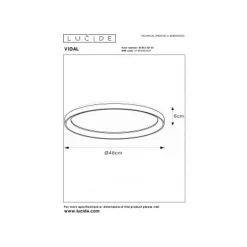 Lucide VIDAL - Plafonnière - Ø 48 cm - LED Dimb. - 1x38W 2700K - Mat Goud / Messing Lucide