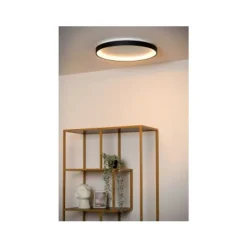 Lucide VIDAL Plafonnière-Zwart-Ø48-LED Dimb.-38W-2700K