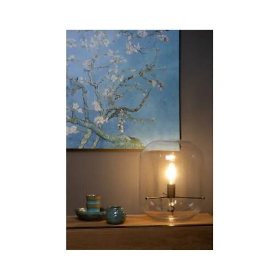 Lucide VITRO Tafellamp-Transp.-Ø35-1xE27-60W-Glas