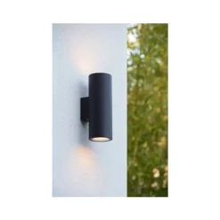 Lucide VOLANTIS Wandspot Buiten-Zwart-2xE27-40W-IP54