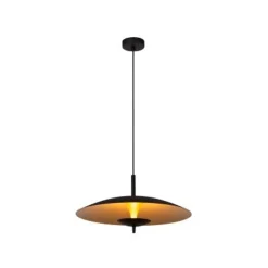 Lucide VULCAN Hanglamp-Zwart-Ø47-LED Dimb.-9W-3000K-Staal