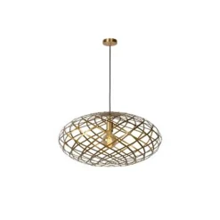 Lucide WOLFRAM - Hanglamp - Ø 65 cm - 1xE27 - Mat Goud / Messing