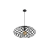 Lucide WOLFRAM - Hanglamp - Ø 65 cm - 1xE27 - Zwart