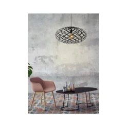 Lucide WOLFRAM - Hanglamp - Ø 65 cm - 1xE27 - Zwart