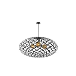 Lucide WOLFRAM - Hanglamp - Ø 100 cm - 3xE27 - Zwart
