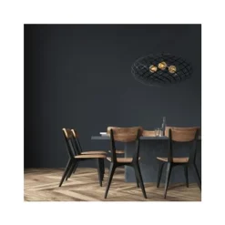 Lucide WOLFRAM - Hanglamp - Ø 100 cm - 3xE27 - Zwart