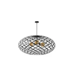 Lucide WOLFRAM - Hanglamp - Ø 100 cm - 3xE27 - Zwart