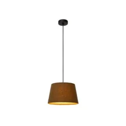 Lucide WOOLLY Hanglamp-Groen-Ø28-1xE27-60W-Katoen