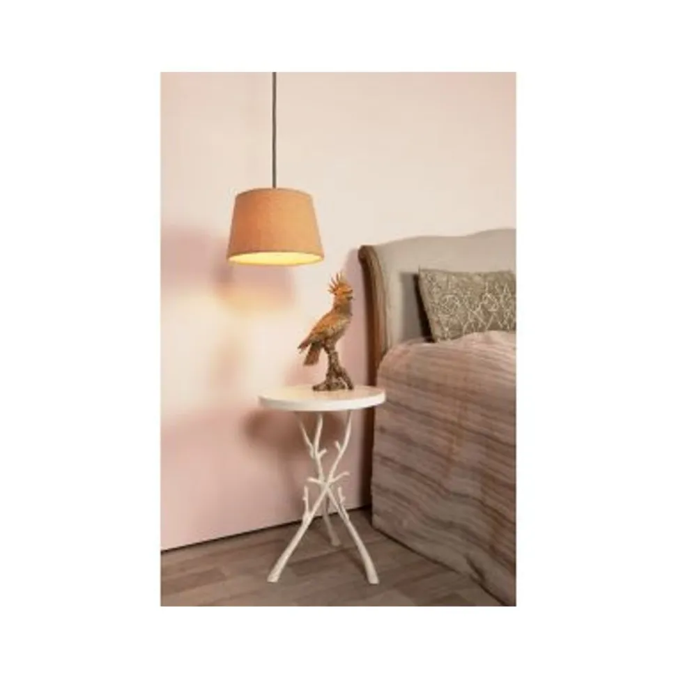 Lucide WOOLLY Hanglamp-Okerge.-Ø28-1xE27-60W-Katoen