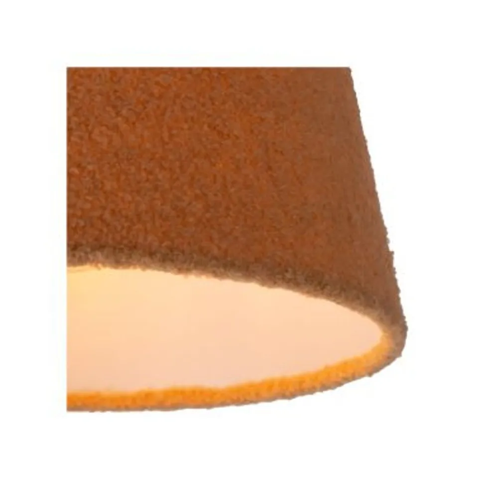 Lucide WOOLLY Hanglamp-Okerge.-Ø28-1xE27-60W-Katoen