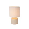 Lucide WOOLLY Tafellamp-Beige-Ø16-1xE14-40W-Katoen