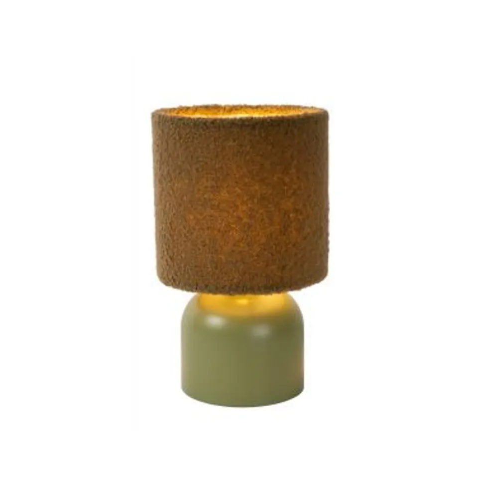 Lucide WOOLLY Tafellamp-Groen-Ø16-1xE14-40W-Katoen