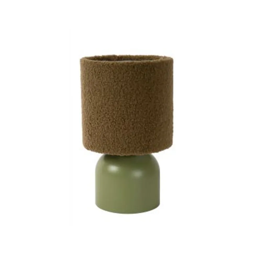 Lucide WOOLLY Tafellamp-Groen-Ø16-1xE14-40W-Katoen