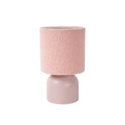 Lucide WOOLLY Tafellamp-Roze-Ø16-1xE14-40W-Katoen