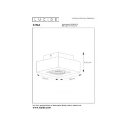 Lucide XIRAX Plafondlicht 1xGU10/5W LED DTW Wit