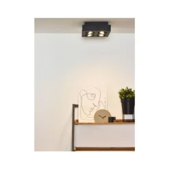 Lucide XIRAX Plafondlicht 4xGU10/5W LED DTW Zwart