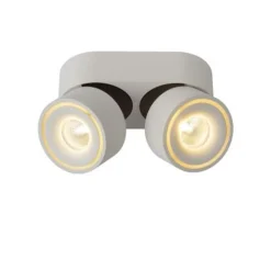 Lucide YUMIKO - Plafondspot - Ø 7,8 cm - LED Dimb. - 2x10W 2700K - Wit Lucide