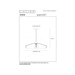 Lucide YUNKAI Hanglamp-Nature.-Ø50-1xE27-60W-Papier