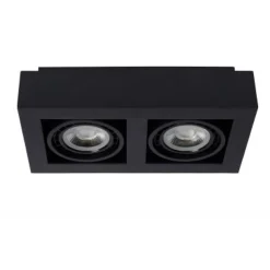 Lucide ZEFIX Plafondspot 2x Gu10/12W DTW Zwart