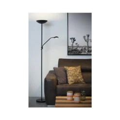 Lucide ZENITH - Leeslamp - Ø 25,4 cm - LED Dimb. - 3000K - Zwart Lucide