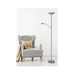 Lucide ZENITH - Leeslamp - Ø 25,4 cm - LED Dimb. - 3000K - Mat chroom Lucide