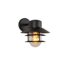 Lucide ZICO - Wandlamp Buiten - Ø 21,8 cm - 1xE27 - IP44 - Zwart
