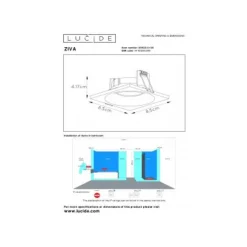 Lucide ZIVA Inbouwspot Vierkant GU10/5W IP44 Ø8.5cm Zwa
