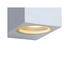 Lucide ZORA-LED - Wandspot Buiten - LED Dimb. - GU10 - 1x5W 3000K - IP44 - Wit Lucide