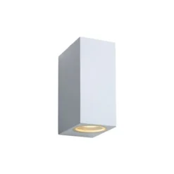 Lucide ZORA-LED - Wandspot Buiten - LED Dimb. - GU10 - 2x5W 3000K - IP44 - Wit Lucide