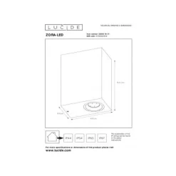 Lucide ZORA-LED - Wandspot Buiten - LED Dimb. - GU10 - 2x5W 3000K - IP44 - Wit Lucide
