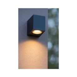 Lucide ZORA-LED Wandlicht GU10/5W L9 W6.5 H8cm Zwart